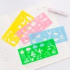 Creative children's multi-functional pattern universal ruler set, cute art drawing ruler, student stationery gift wholesale Specification image